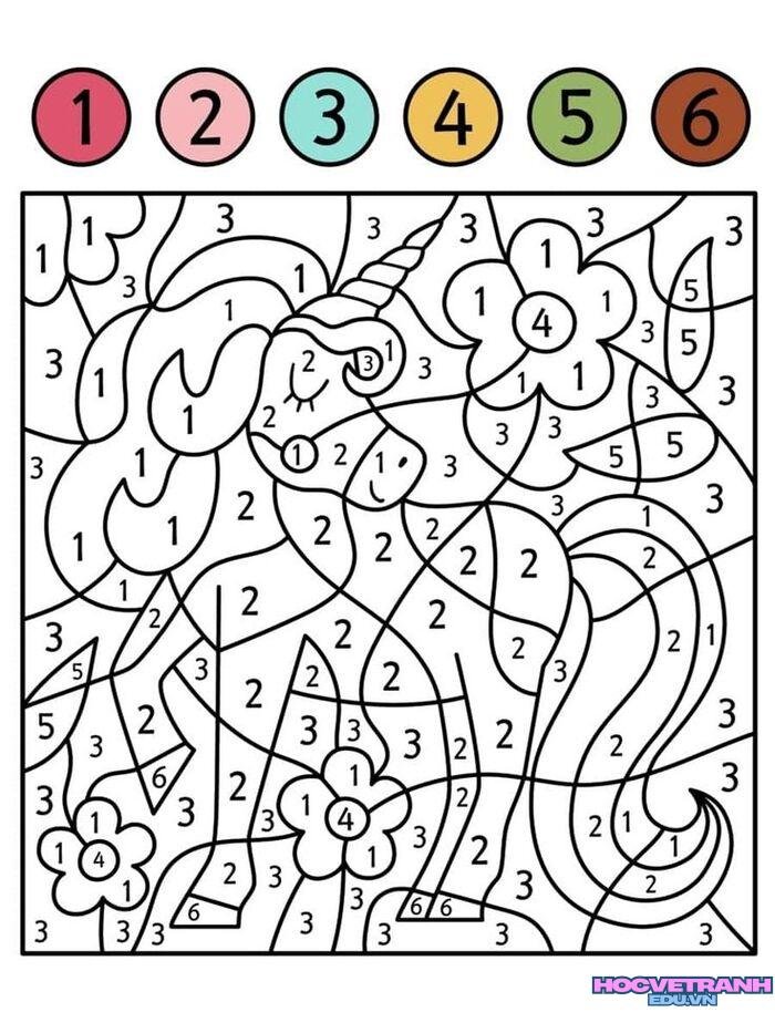 tranh tô màu theo số full hd