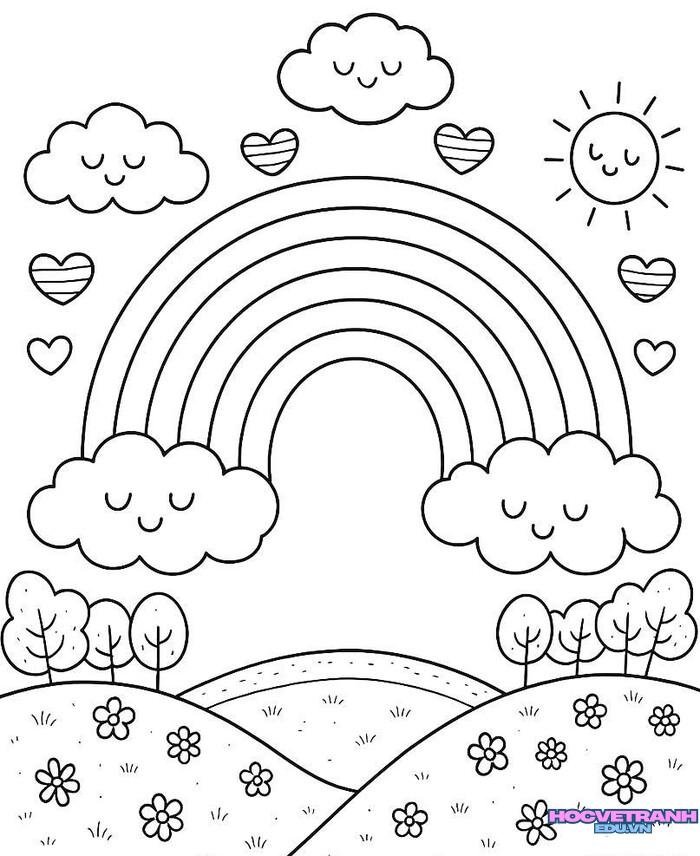 tranh tô màu thời tiết đẹp 3k