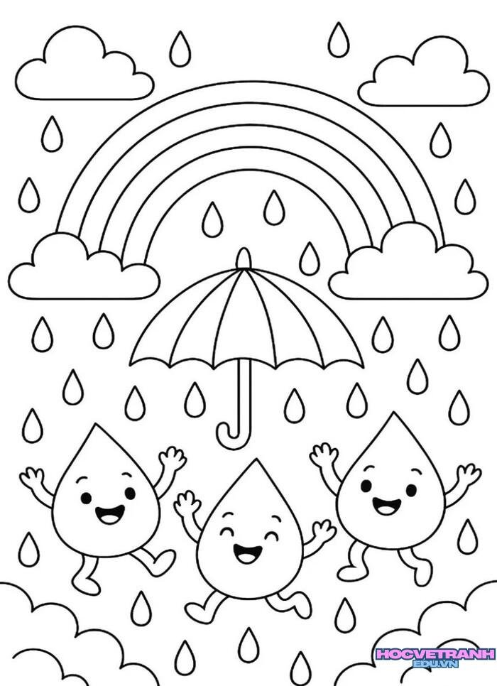 tranh tô màu thời tiết đẹp 4s