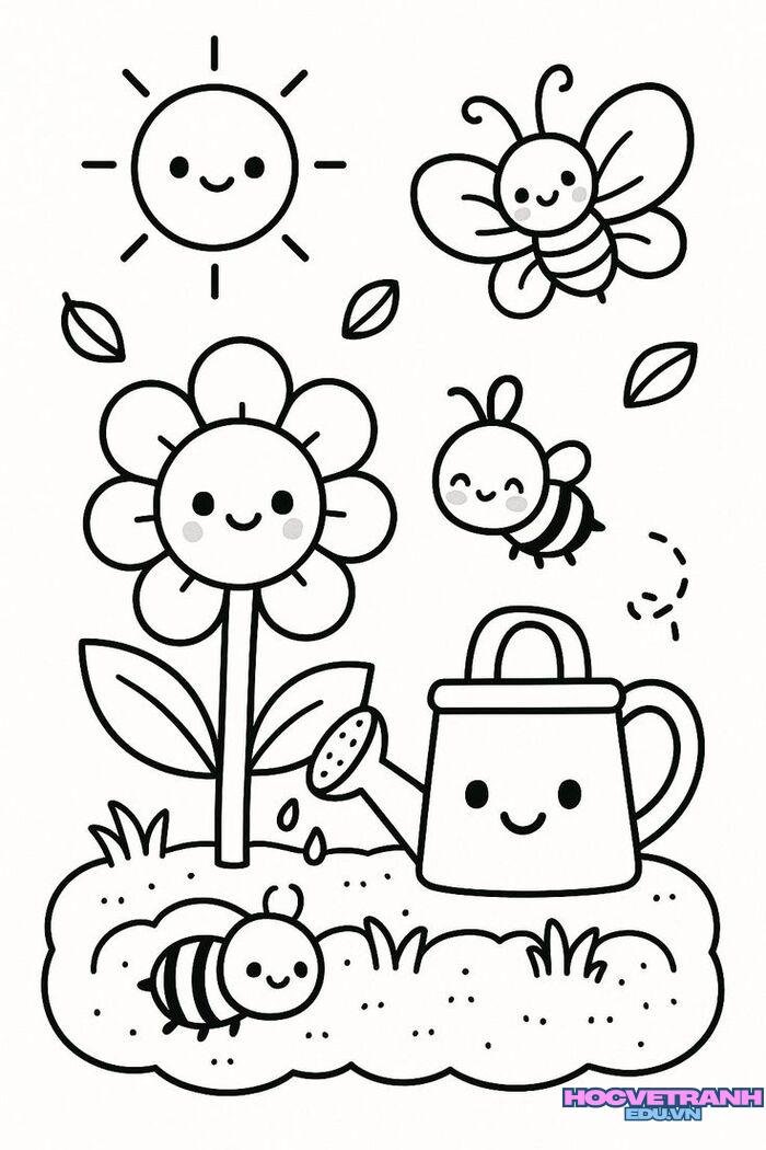 tranh tô màu thời tiết đẹp hd full