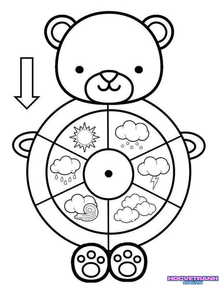 tranh tô màu thời tiết hd