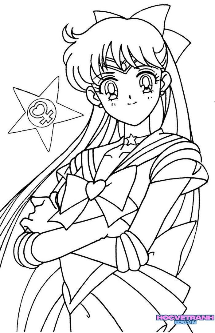 tranh tô màu thủy thủ mặt trăng 3s full