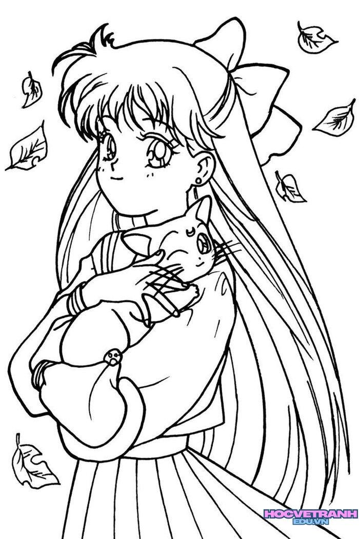 tranh tô màu thủy thủ mặt trăng 4s full