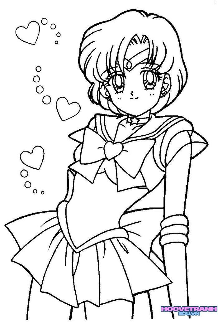 tranh tô màu thủy thủ mặt trăng 5d full