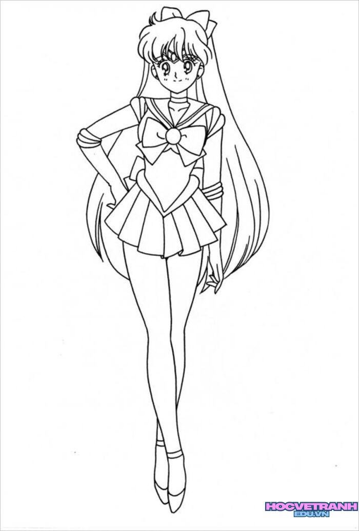 tranh tô màu thủy thủ mặt trăng 5k full