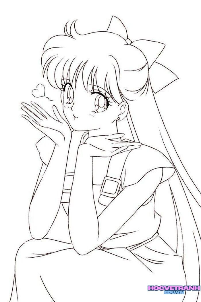 tranh tô màu thủy thủ mặt trăng 5s full