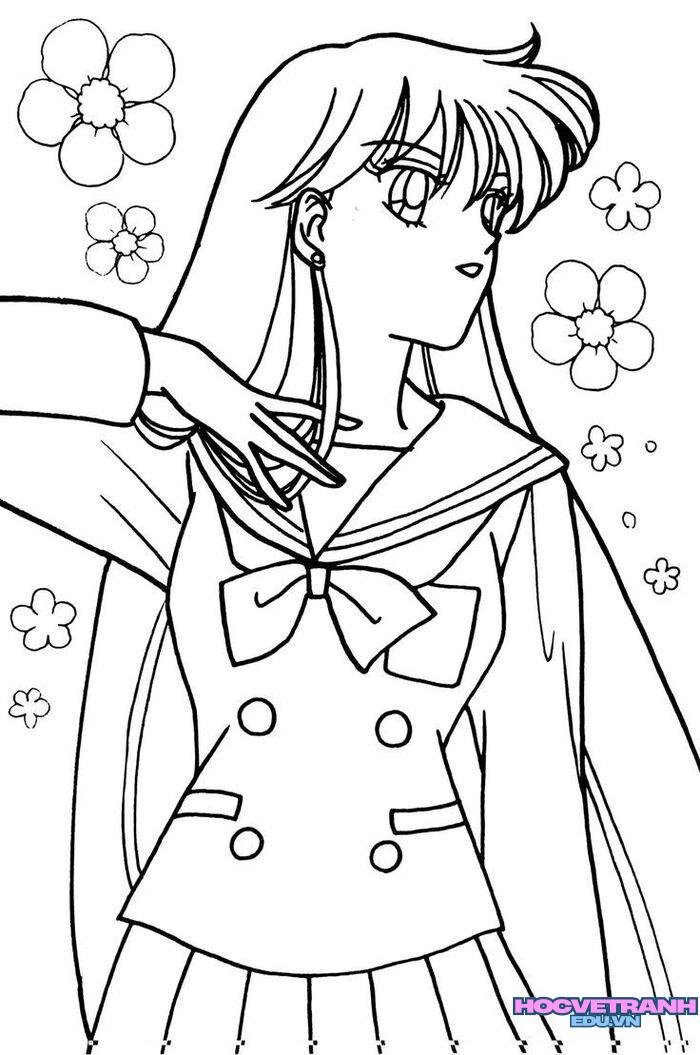 tranh tô màu thủy thủ mặt trăng xinh 5d full