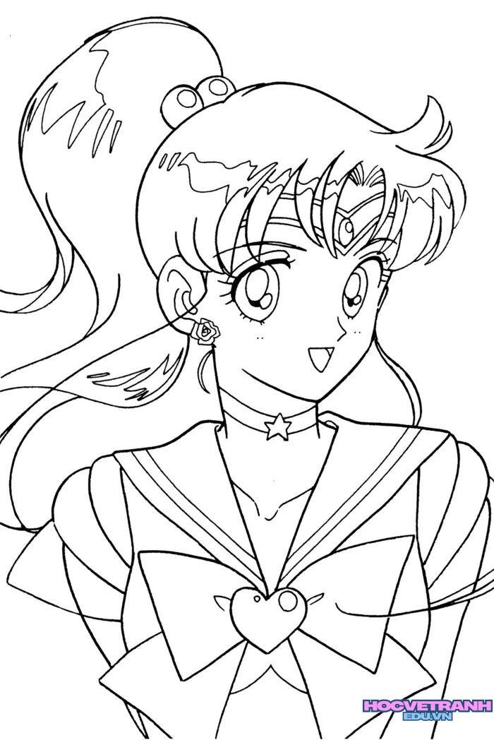 tranh tô màu thủy thủ mặt trăng xinh 5k full