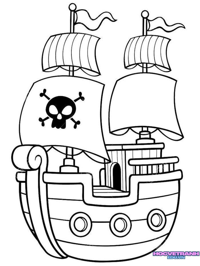 tranh tô màu thuyền buồm 4s