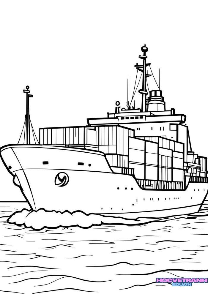 tranh tô màu thuyền buồm đẹp 4k