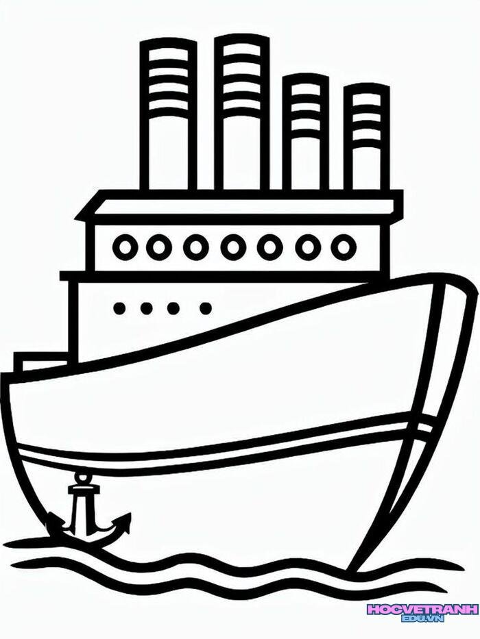tranh tô màu thuyền buồm đẹp full