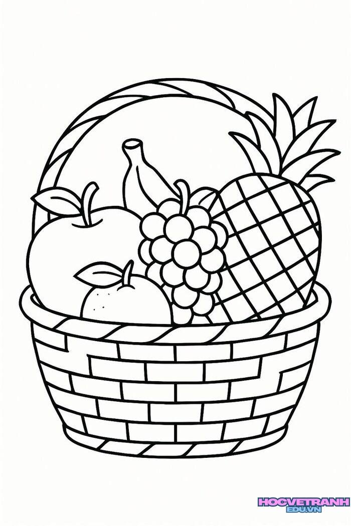 tranh tô màu trái cây 4s full