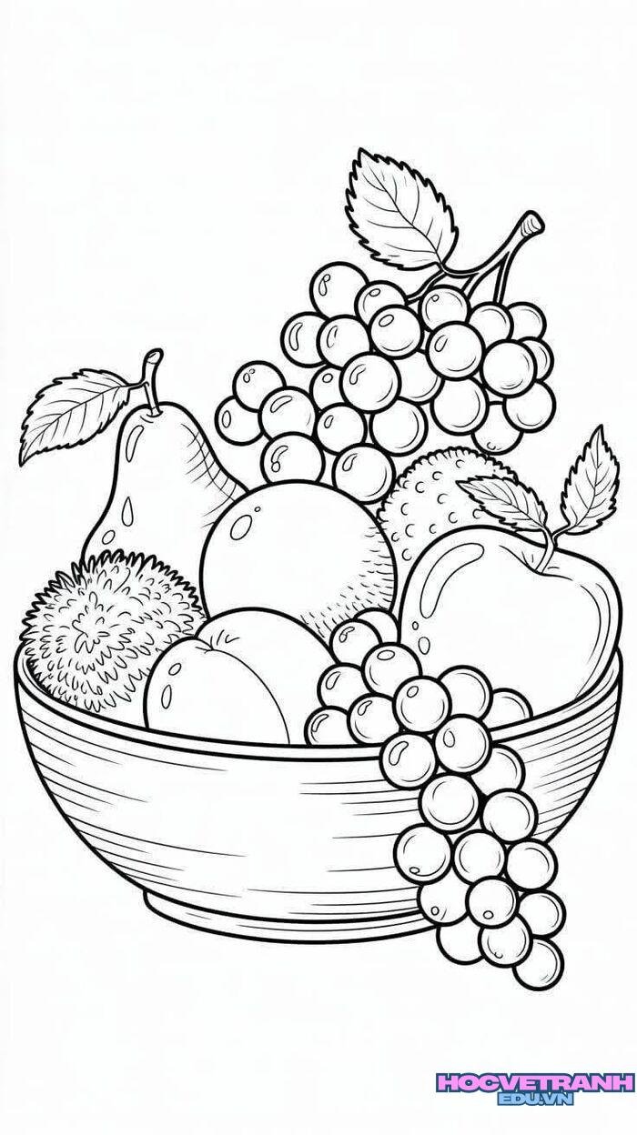tranh tô màu trái cây 5d full