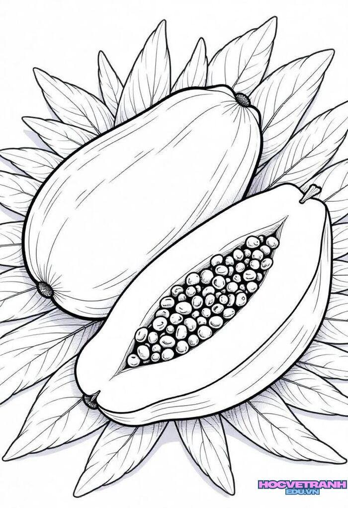 tranh tô màu trái cây đẹp 4s