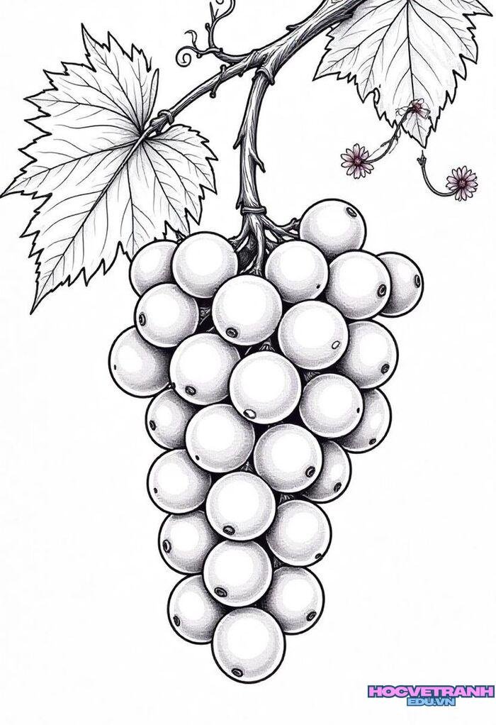 tranh tô màu trái cây đẹp
