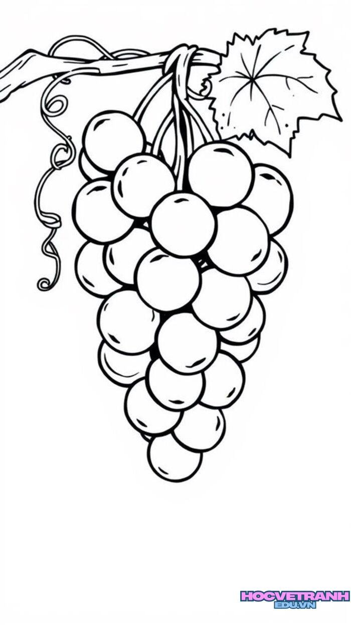 tranh tô màu trái cây full hd