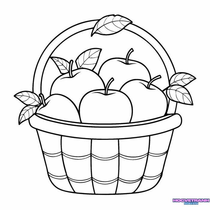 tranh tô màu trái cây full
