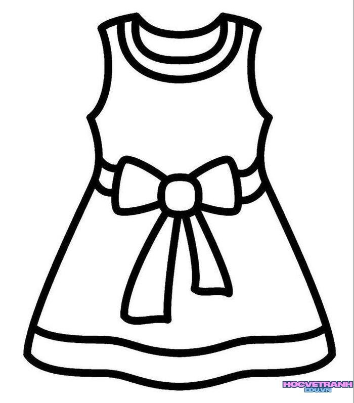 tranh tô màu trang phục mùa hè 3d