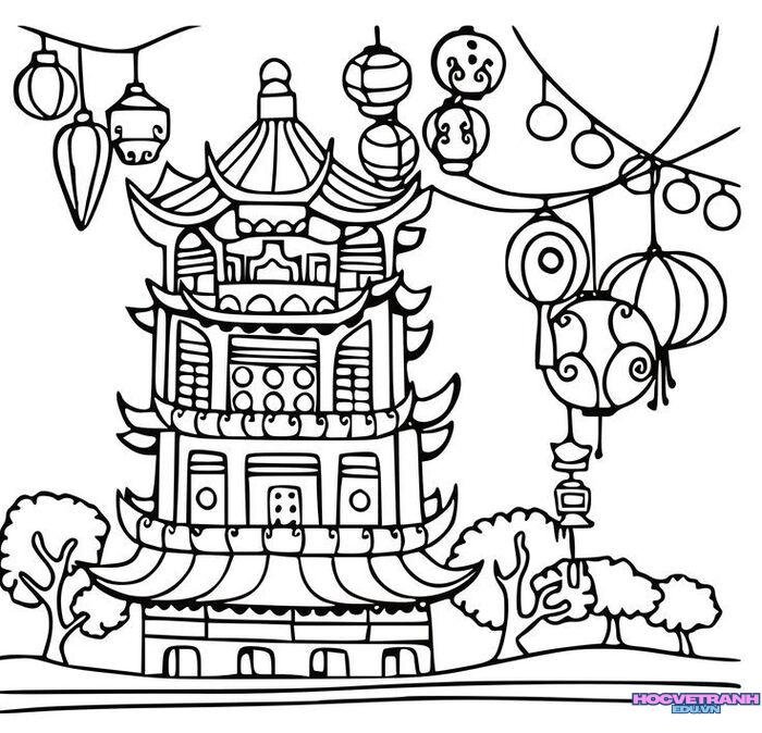 tranh tô màu trung thu 4k