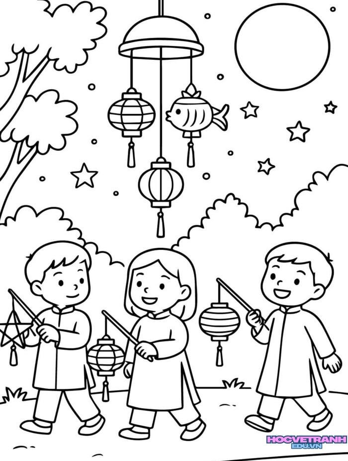 tranh tô màu trung thu 4s