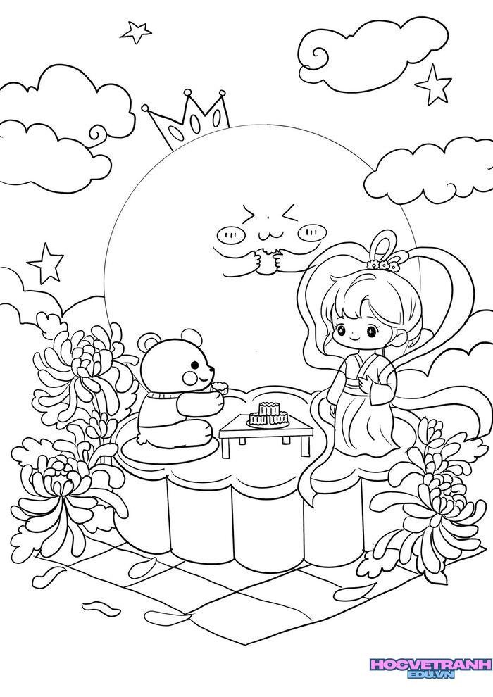 tranh tô màu trung thu 5d full