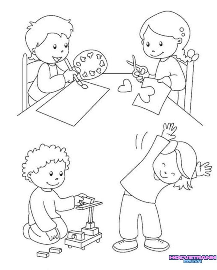 tranh tô màu trung thu đơn giản 3d full