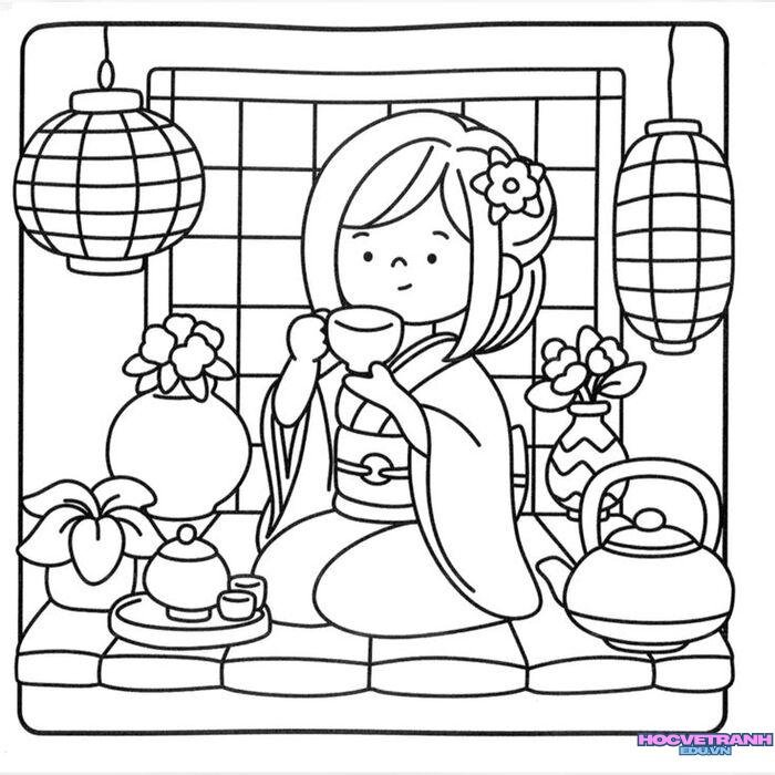 tranh tô màu trung thu đơn giản 5d