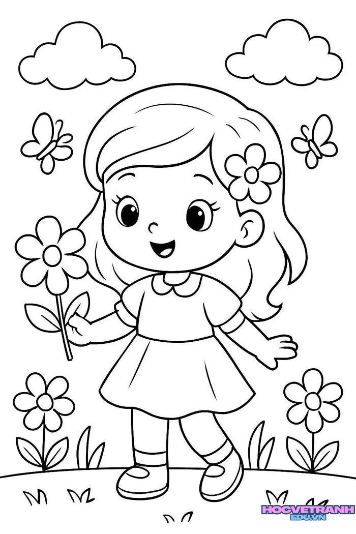 tranh tô màu trường mầm non 3d full