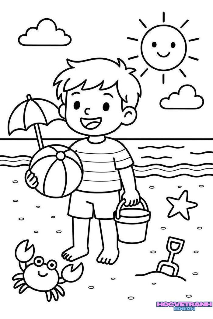 tranh tô màu trường mầm non