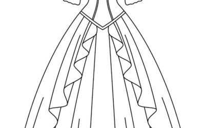 tranh tô màu váy dạ hội 3k