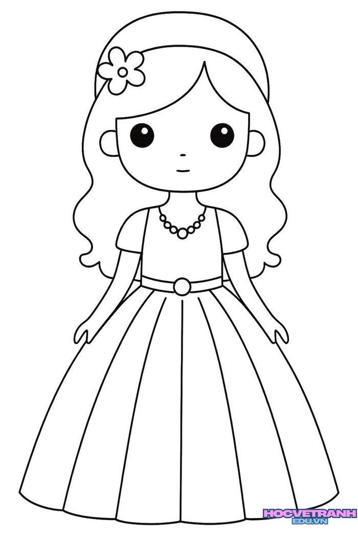 tranh tô màu váy dạ hội 4k full