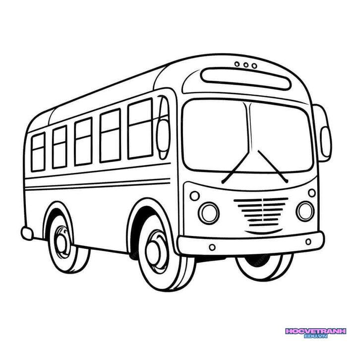 tranh tô màu xe buýt 4s