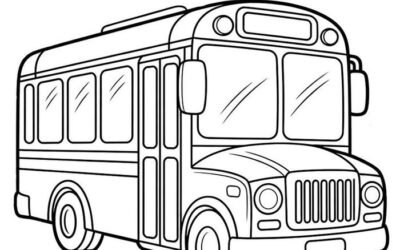 tranh tô màu xe buýt đẹp 5k