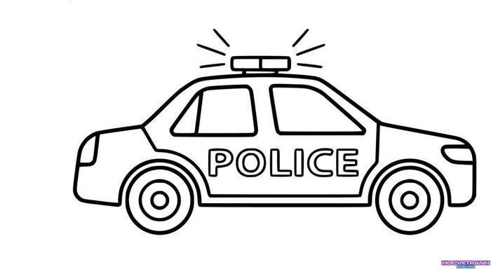 tranh tô màu xe cảnh sát 4s full