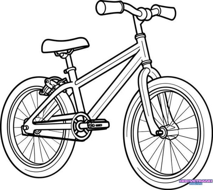 tranh tô màu xe đạp 3k