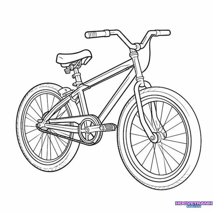 tranh tô màu xe đạp 4s full
