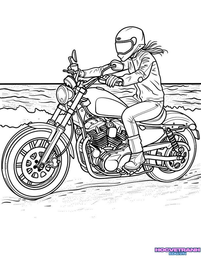 tranh tô màu xe máy 3k full