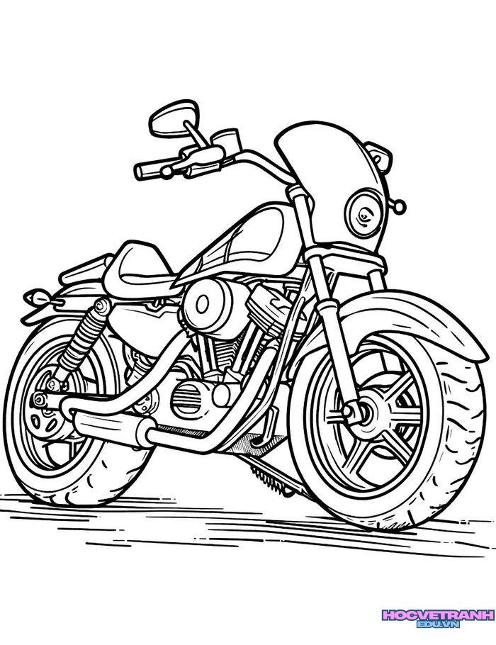 tranh tô màu xe máy 4d