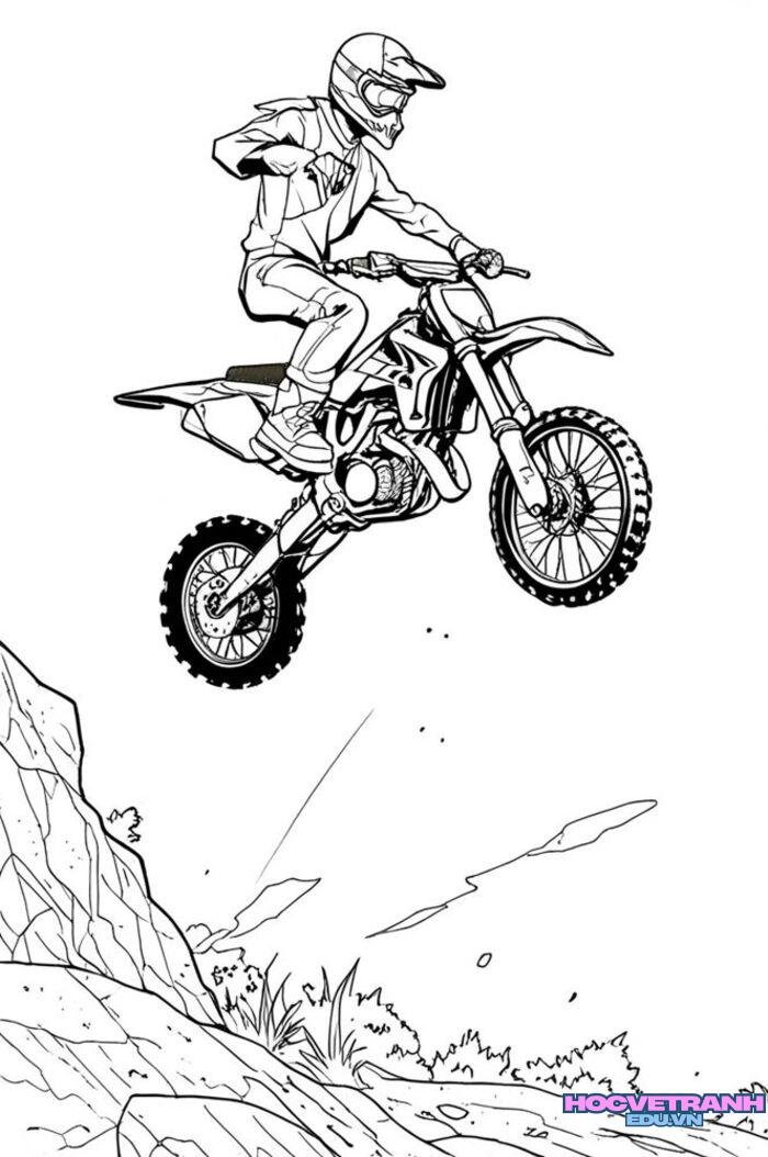 tranh tô màu xe máy 5d