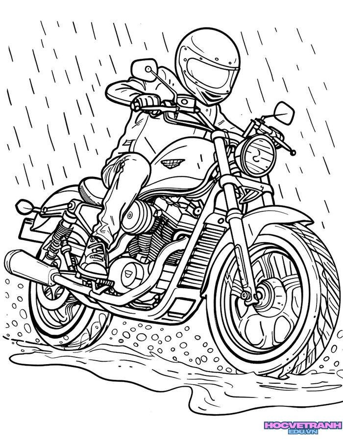 tranh tô màu xe máy 5k