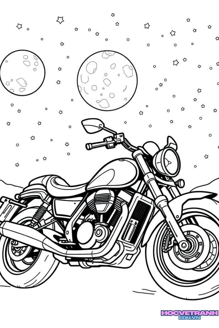 tranh tô màu xe máy 5s full