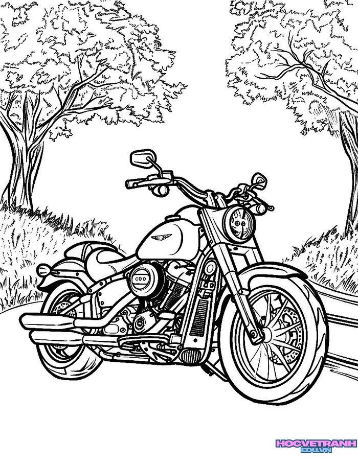 tranh tô màu xe máy đẹp 5d