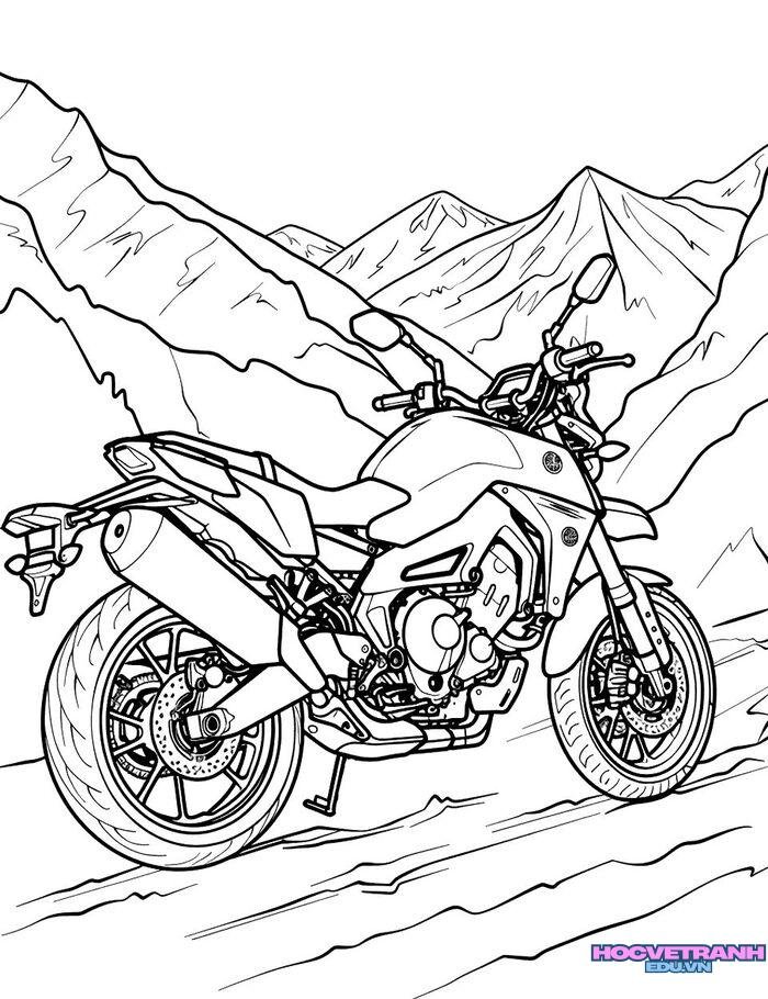 tranh tô màu xe máy full