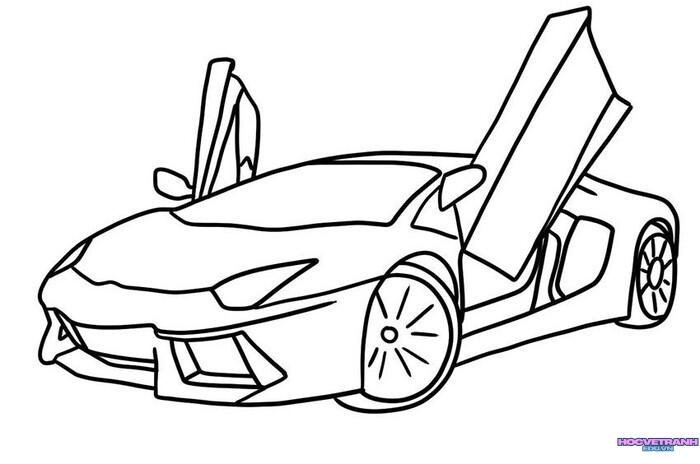 tranh tô màu xe ô tô 4d full