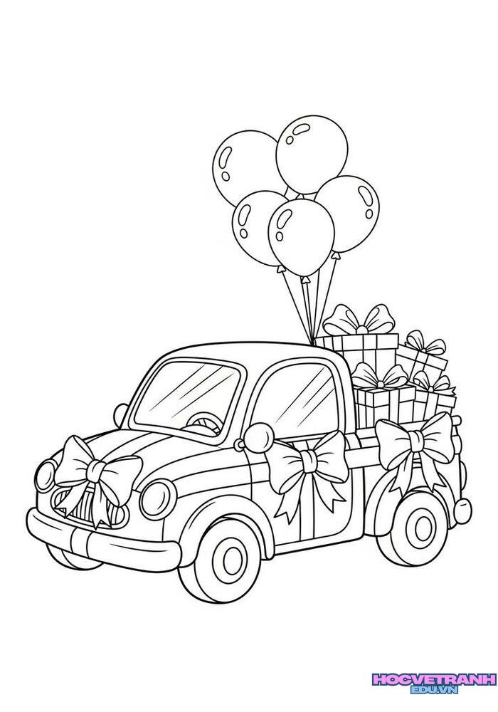 tranh tô màu xe ô tô 4d