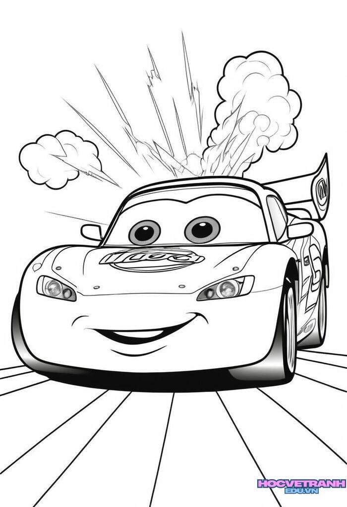 tranh tô màu xe ô tô 4k