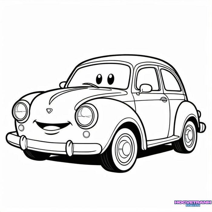 tranh tô màu xe ô tô 4s