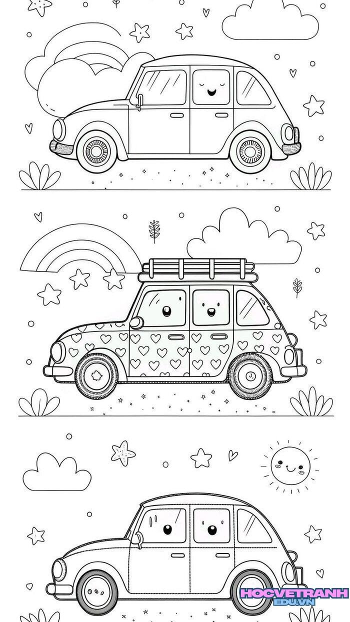 tranh tô màu xe ô tô 5k