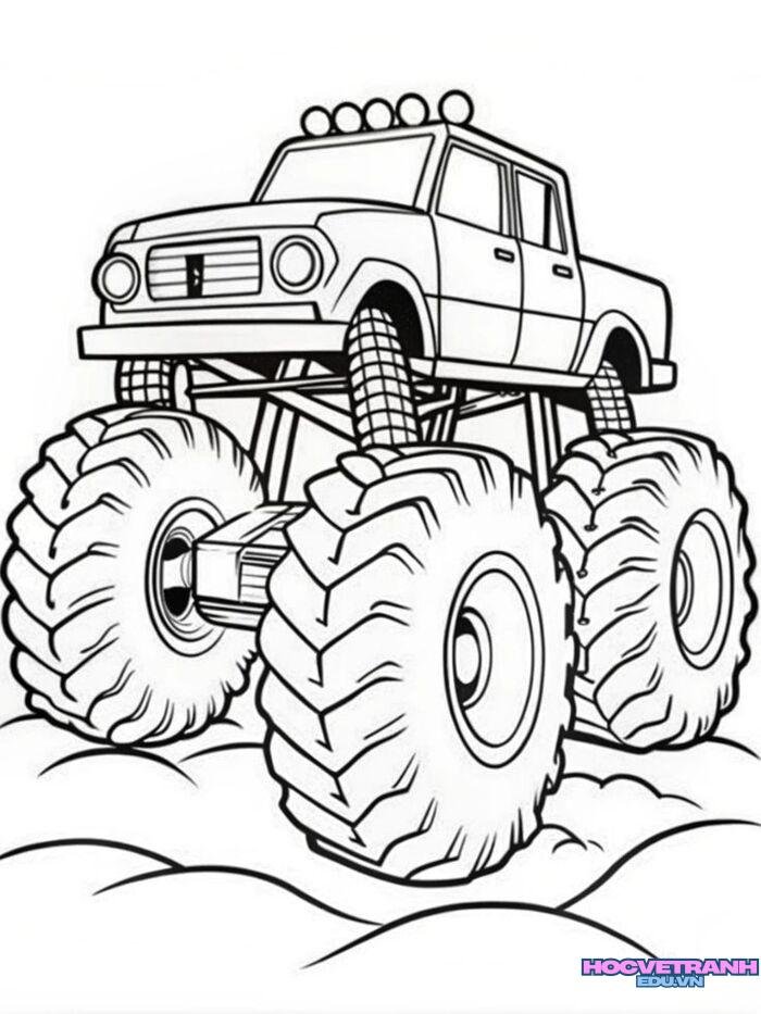 tranh tô màu xe ô tô đẹp 3k