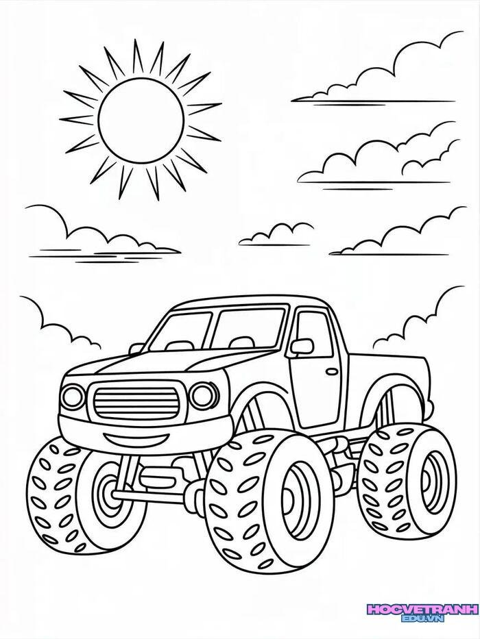 tranh tô màu xe ô tô đẹp full hd